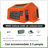 Tente de camping gonflable en tissu Oxford imperméable, gonflage rapide, tente d'été, abri de style luxueux pour une utilisation en plein air et en famille