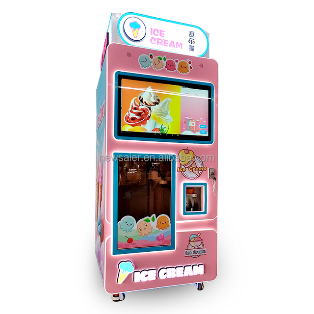 Hot Selling Ice Cream Vending Machine, Automatically Make Ice Cream Delivery, Optional Flavor