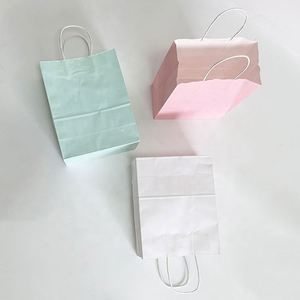 Custom Eco Friendly Biodegradable Recyclable Kraft Paper Fast Food Takeout Delivery Shopping Bags Custom Colors for <b>Pillow</b> Use - Product Image 3