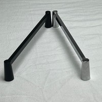 Poignées de meuble modernes en alliage de zinc massif, entrecentres de 160 mm, en noir mat et chrome, pour armoires et placards