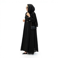 Robes en gros 2026 pour femmes, Abaya musulmane de luxe perlée, Abaya tendance pour l'Aïd, Robe musulmane pour femmes, Abaya unie de Dubaï, Vêtements islamiques