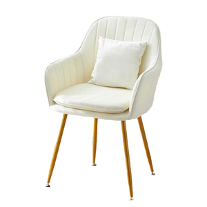 Silla de comedor moderna de terciopelo con mechones para el hogar, dormitorio, hotel, sala de estar, ocio, muebles de restaurante - Product Image 3