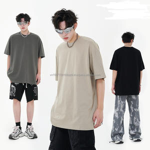 Camisetas Unisex de algodón puro de peso pesado ropa deportiva transpirable personalizada decoración bordada tamaño XL patrón de impresión de moda moderna - Product Image 1