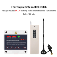 220V 4 canaux RF télécommande 433 MHz émetteur relais récepteur Module commutateurs sans fil 10A Max