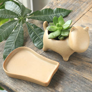 Pot de fleurs <span class=keywords><strong>en</strong></span> <span class=keywords><strong>terre</strong></span> <span class=keywords><strong>cuite</strong></span> Zakka <span class=keywords><strong>en</strong></span> céramique pour plantes succulentes, pot <span class=keywords><strong>en</strong></span> bisque <span class=keywords><strong>avec</strong></span> soucoupe, pot de fleurs <span class=keywords><strong>en</strong></span> céramique mignon <span class=keywords><strong>avec</strong></span> motif d'<span class=keywords><strong>animaux</strong></span> de dessin animé - Product Image 4