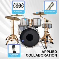 Ensemble de microphones pour batterie GAM-DK19 adapté à l'enregistrement d'effets pour les performances en plein air et l'enregistrement en intérieur