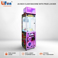 LIFUN Distributeur Commercial de Jouets en Métal et Plastique, Machine à Pinces, Jeu d'Arcade à Monnayeur/Billets, Attrapeur de Prix avec Lumières LED, Garantie 1 An