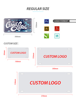 Fabrication Personnalisée Aimant de Frigo Souvenir Touristique Miami Beach en Aluminium et Métal, Forme Plaque d'Immatriculation de Voiture