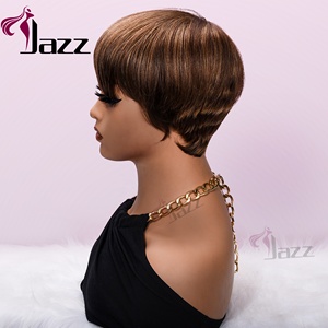 Peluca Corta Pixie al por Mayor, Oferta, Cabello Humano Virgen Brasileño, Peluca <span class=keywords><strong>de</strong></span> Cabello Humano con Corte Pixie, Peluca Corta Hecha a <span class=keywords><strong>Máquina</strong></span>, Proveedor - Product Image 3