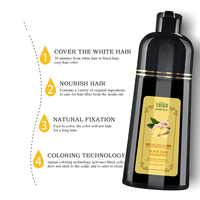 Groothandel Private Label Arganolie Langdurige Natuurlijke Haarverf Bruin Kleur Zwart Haar Kleur Shampoo Voor Vrouwen