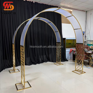 SMOOTH Romantic Stainless Steel Wedding Arch <b>Backdrop</b> for Wedding Party Banquet Event Stage Decoration - Product Image 5