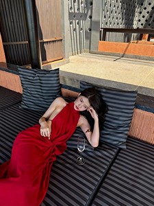 Robes midi asymétriques à franges, dos nu, formelles, avec fente haute, en satin respirant, pour les fêtes sur la plage, l'été - Product Image 3