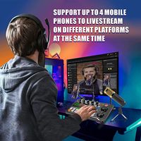 Ensemble d'équipements de podcast, kit de carte son pour diffusion en direct, avec table de mixage DJ, microphone pour PC, smartphone, diffusion en direct