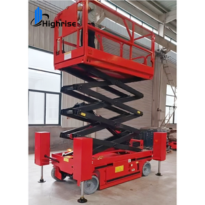 Plataforma Elevadora Móvil Eléctrica de 300 kg, Plataforma Elevadora de Tijera Autopropulsada Hidráulica para Trabajos Aéreos - Product Image 4