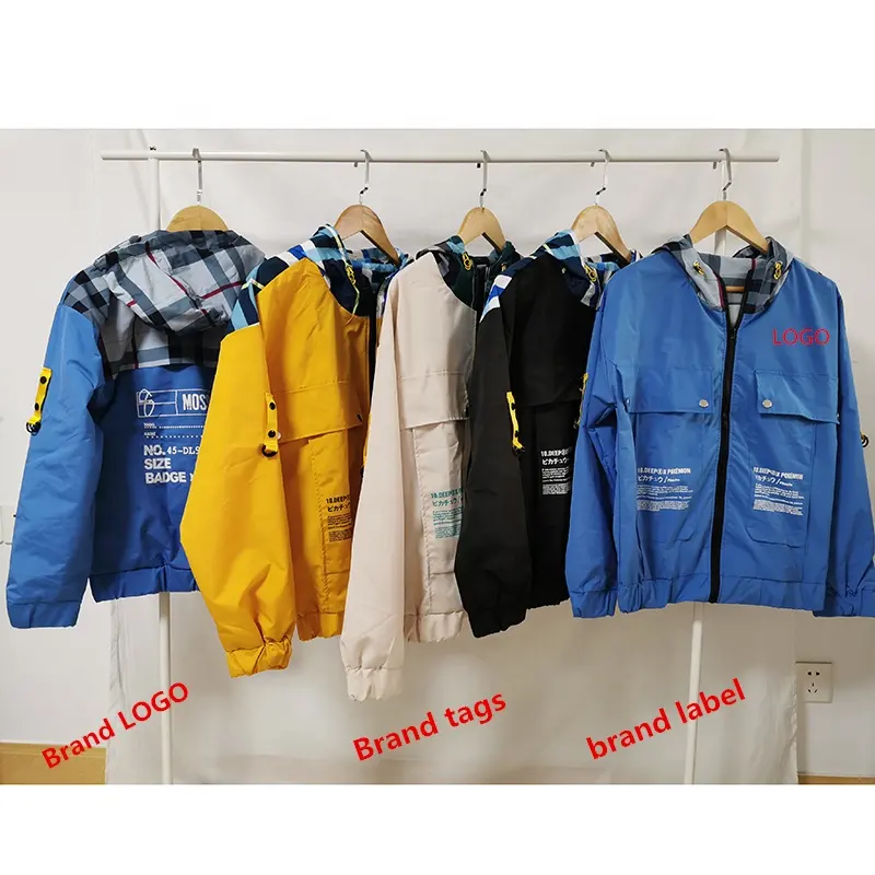 Newest Design Fashion Male Designer Jacket hooded Color Blocking Casual 4xl plus size Coat zipper Coat Winter for Men Clothing