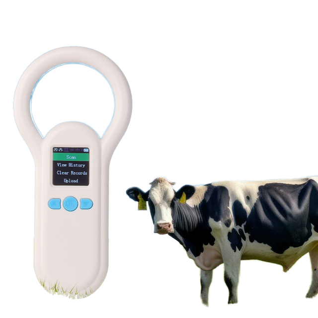 134.2kHz Waterproof Microchip Reader Handheld Animal Scanner ABS Material 0-20cm Reading Distance Access Control Card Readers