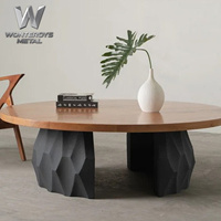 Pied de table basse en bois et fer de style américain, base de table à manger moderne de luxe pour salon, mobilier commercial