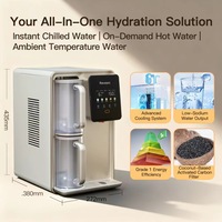 Filtre à eau par osmose inverse 5 en 1 écologique, 7 réglages de température et 5 volumes d'eau, distributeur intelligent avec verrouillage enfant