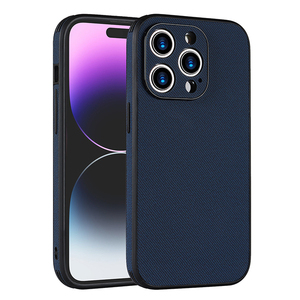 Étui de téléphone en <span class=keywords><strong>cuir</strong></span> texturé anti-chute de style professionnel uni pour <span class=keywords><strong>iPhone</strong></span> - Product Image 2