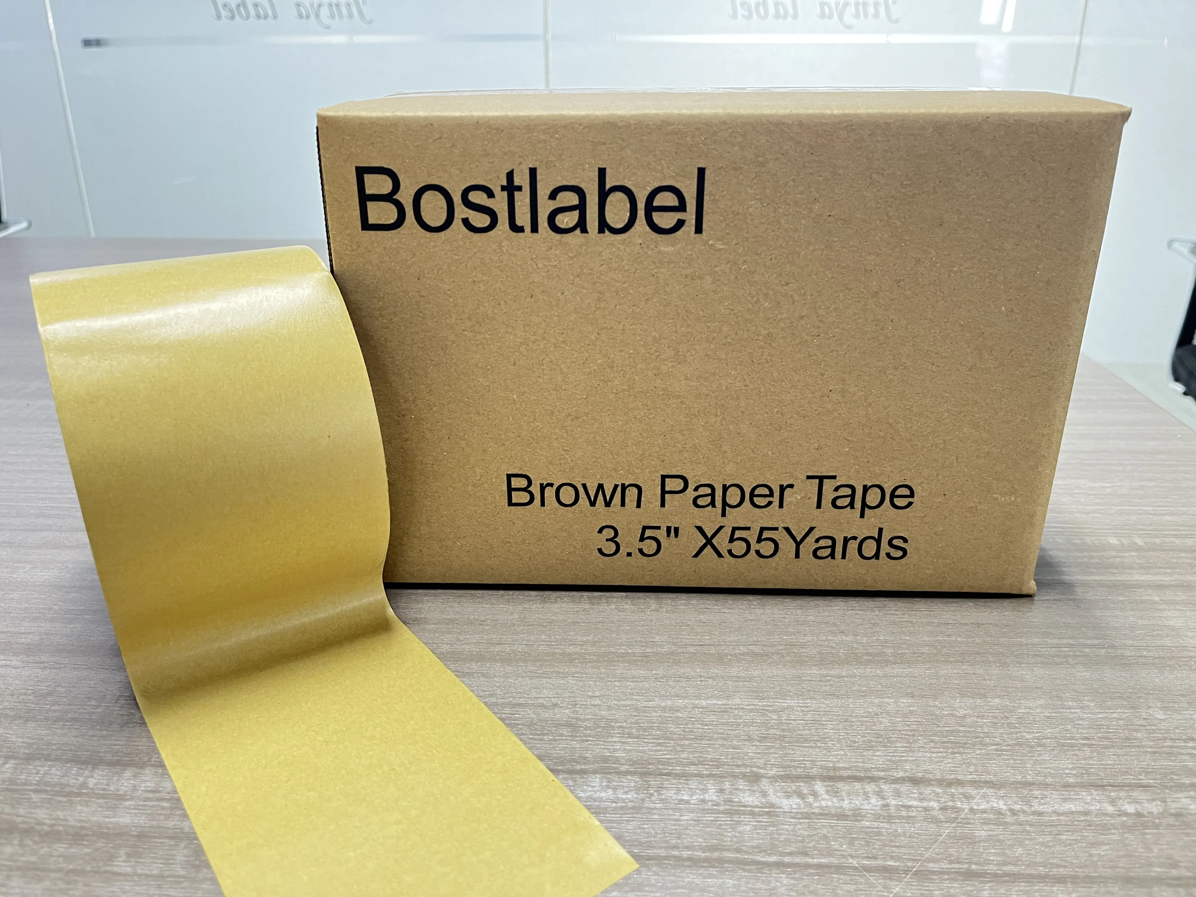 Bostlabel Verpakkingstape Kraftpapier Zelfklevend Kraftpapier Tape Op Maat Gemaakt Water Geactiveerd Gegomd Verpakking Kraft Papier Tape