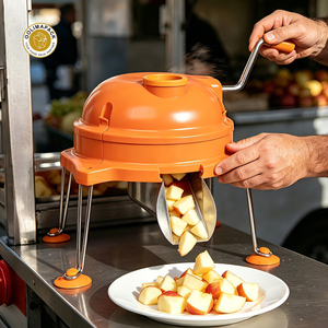 Máquina Cortadora de Verduras Comercial OOLIMA Naranja, Cortadora Manual de Frutas y Verduras, Procesador de Alimentos para Restaurantes y Servicios de Catering - Product Image 1