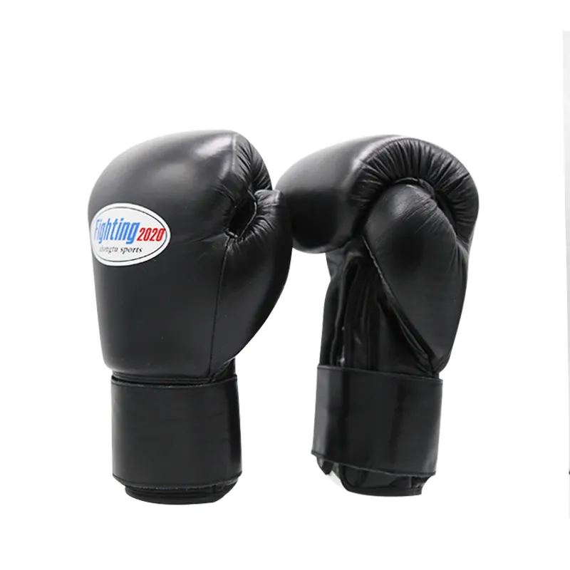 Guantes de boxeo de piel de vaca de alta calidad al por mayor guantes de boxeo de piel auténtica para entrenamiento de combate