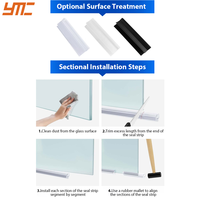 Joint d'étanchéité personnalisé en PVC en forme de H pour porte de douche en verre, anti-âge, résistant aux hautes/basses températures, étanche pour salle de bain