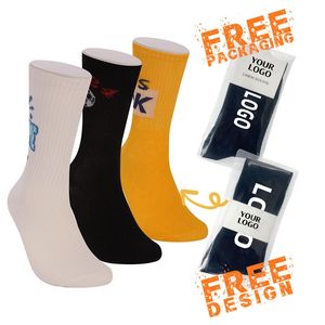 Wholesale Custom Logo Casual Crew <b>Socks</b> Factory Direct Knitting Cotton Men <b>Socks</b> With Design Logo - Product Image 3