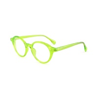 Gafas Redondas Pequeñas Retro de Acetato, Montura Óptica de Moda, Gafas de Diseño Coloridas