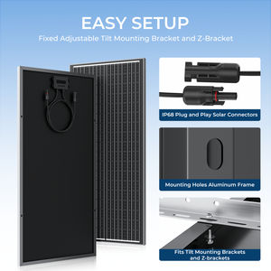 N-Typ Solarmodul für Wohngebäude, komplett schwarze PV-Solarmodule auf Lager, 150 W, 180 W, 200 W, 250 W, starres Glas-Solarmodul auf Lager - Product Image 3