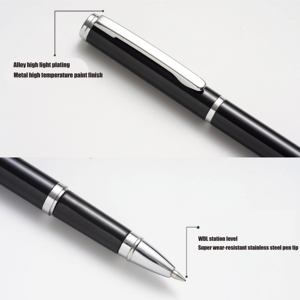 Bolígrafo Promocional de Oficina Negro Neutro con Logotipo Personalizado, Fácil de Usar, Regalo Empresarial, con Letras Grabadas, Material Metálico - Product Image 2