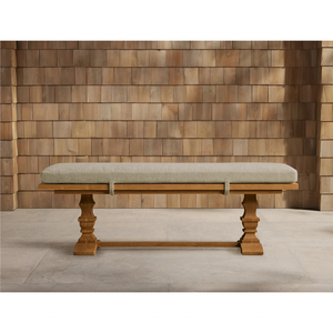 Solid Wood Settee with 45D High Density <b>Sponge</b> Waterproof for Modern Courtyard Outdoor Living - Product Image 3