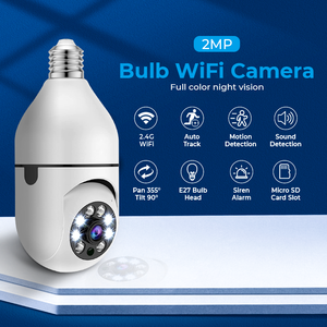 Açık iki yönlü ses kablosuz Tuya akıllı E27 soket lamba ampulü 1080P Dome kamera hareket algılama 360 panoramik IP67 WiFi - Product Image 2