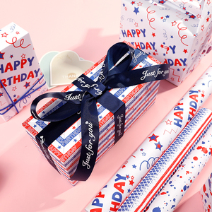 80g de tejido para envolver regalos de cumpleaños con acabados lujosos para momentos alegres de desenvolver - Product Image 6