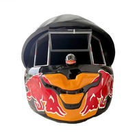 Sculpture de casque en résine faite à la main, moderne et personnalisée, élégante décoration extérieure en fibre de verre, grand ornement