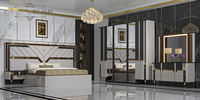 Ensemble de chambre à coucher complet de style turc classique économique, lit king size, lit double, ensemble de meubles de chambre à coucher modernes
