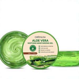 GREENLEM Gel Herbal Apaisant à l'Aloe Vera 98% Biologique Hydratant Rafraîchissant Contre les Coups de Soleil avec Pompe pour le Visage - Product Image 1