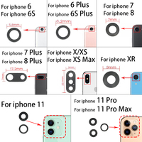 Verre de lentille de caméra arrière en gros pour iPhone 17 16 15 14 13 12 11 Pro Max 8 7 6S Plus X XR XS Max – Pièces de rechange pour objectif de caméra arrière