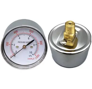 Vacuum micro-pressure natural gas gas water column gauge 0-10 20 40KPA axial membrane box pressure gauge