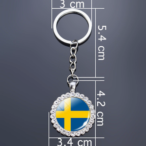 Porte-clés personnalisé en gros avec drapeau de <span class=keywords><strong>Malte</strong></span>, entièrement orné de strass, pendentif décoratif pour sac <span class=keywords><strong>à</strong></span> dos - Product Image 4