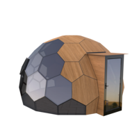 Dôme géodésique hexagonal moderne, facilement assemblable, pour jardin extérieur, chambre à bulles, chambre étoilée, serre étanche, véranda