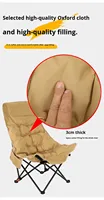 Chaise Lune Portable Légère avec Cadre en Fer Pliable et Inclinable à Trois Niveaux pour le Camping et les Pique-niques