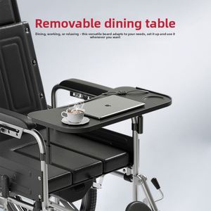 Silla de Ruedas Plegable de Aleación de Acero con Asiento de Inodoro Totalmente Reclinable para Personas Mayores y Discapacitadas |   Silla Manual Multifuncional - Product Image 3