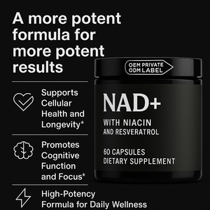 แคปซูล NAD+ ลิโปโซม <span class=keywords><strong>7</strong></span> in 1 บริสุทธิ์ 100% ผลิตภัณฑ์เสริมอาหารเพื่อสุขภาพ 500 มก. แคปซูล NAD+ บริสุทธิ์สำหรับการดูแลสุขภาพ (OEM Private Label) - Product Image 6