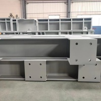 Support de base robuste en acier structurel pour équipement de colonne en poutre H, soudé, sablé et peint sur mesure