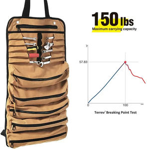 Sac à outils en toile robuste multi-usages pour moto, étanche, organiseur de clés, sac à outils enroulable pour électriciens - Product Image 3