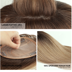 วิกผมมนุษย์100% ผมต่อแบบคลิปหนีบผมมนุษย์สีน้ำตาลผม613 3ชิ้น - Product Image 6