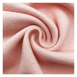 China Lieferant Stricks toff 285gsm 39% Baumwolle 39% Rayon 5% Polyester 17% Leinen French Terry Stoff für Pullover Kleidungs stück