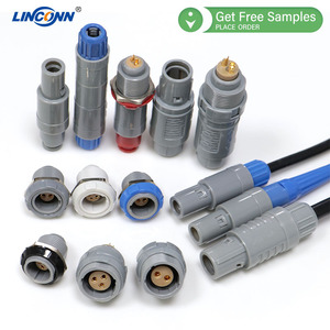 Круговой Электрический пластиковый 4-контактный разъем с фиксирующим соединителем для промышленных электрических применений - Product Image 5