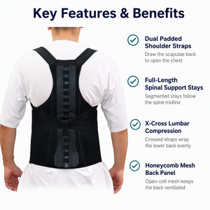 Cinturón de Soporte <span class=keywords><strong>Lumbar</strong></span> Elástico, Almohadilla Ergonómica Moldeada para la Espalda, Correas de Compresión de Doble Capa para Alivio Diario del <span class=keywords><strong>Dolor</strong></span> de Espalda y <span class=keywords><strong>Hernia</strong></span> - Product Image 5